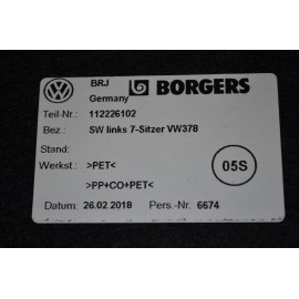 5TA867033BM Verkleidung Kofferraum links schwarz 7 Sitzer VW Touran 2 5T ORIGIN.