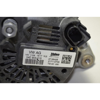 VW Polo 1.0L TSI Original Lichtmaschine Generator Alternator Valeo 04E903015